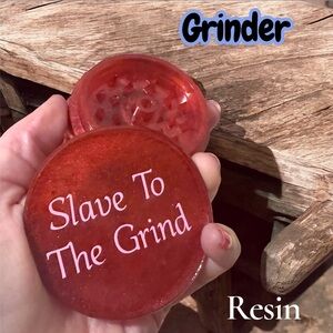SALE 🔥 Red Resin Grinder ~ slave to the grind